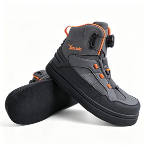 Bottes de pêche YONSUB respirantes, chaussures aquatiques à laçage rapide, semelle en caoutchouc antidérapante, pour la pêche à la mouche et la randonnée pour hommes - Product Image 1