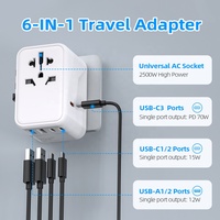 Toptan PD 100-250V 70W Hızlı Şarj Cihazı Güç Adaptörü ABD AU İngiltere AB Fişli USB Şarj Cihazı Evrensel Cep Telefonu Seyahat Adaptörü