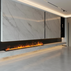 Chimenea Eléctrica Interior Moderna Personalizable con Control Remoto, Vapor de Agua, LED que Cambia de Color, Humidificador de Pared con Efecto de Llama - Product Image 6