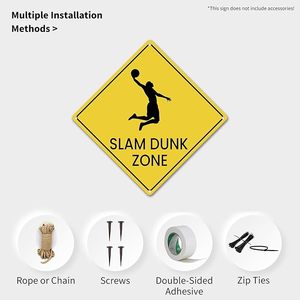 Directo de fábrica personalizado Slam <span class=keywords><strong>Dunk</strong></span> Zone letrero de aluminio jugador deportivo letrero de pared para niños adolescentes sala de estar dormitorio decoración de sala de juegos - Product Image 4