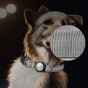 Collier pour animaux de compagnie réglable et imperméable - Porte-AirTag transparent en nylon réfléchissant, collier de suivi anti-perte pour chien - Product Image 3