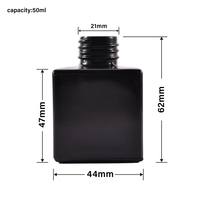 Luxe Odm Oem 50ml Reed Diffuseur Huiles Brillant Noir Bouteille En Verre Parfum Huile Décor À La Maison Reed Diffuseur Ensemble à Vendre