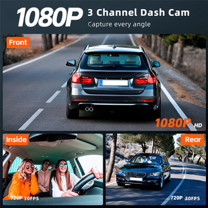 Dash <b>Camera</b> 1080P Triple Recording F1.8 Aperture Night Vision With 4 IR Lights Wide Angle Reversing <b>Camera</b> - Product Image 3