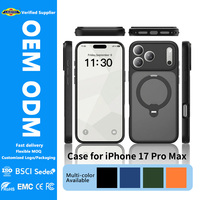 Vente en gros d'usine OEM ODM Étui de téléphone magnétique 360 °   Coque de téléphone antichoc avec béquille rotative pour iPhone 17 16 15 Pro Max