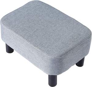 Reposapiés Bajo Moderno para Sala de Estar, Reposapiés Rectangular de Tela al por Mayor con Asiento Acolchado - Product Image 1