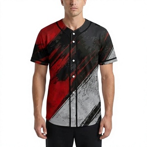 Baseball Jersey Full <b>Button</b> Polyester Sports Shirt Custom Logo Wholesale Factory Direct - Product Image 1