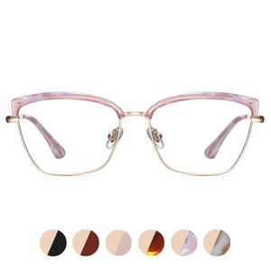 กรอบแว่นตา Cat Eye รุ่น 87275 แบบเต็มกรอบ ป้องกันแสงสีฟ้า วัสดุ TR90 สำหรับทั้งชายและหญิง ขาแว่นโลหะแบบสปริง ดีไซน์ทรงสี่เหลี่ยม - Product Image 5