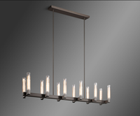 Lustre en cuivre LED moderne de luxe XZ, branche d'arbre, bougeoir, pour la maison, la chambre à coucher, la cuisine, le hall d'entrée, la salle à manger - Lampes suspendues
