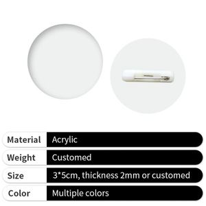 Custom Low Moq Round Square Promotional Acrylic <b>Badges</b> for Advertising - Product Image 6