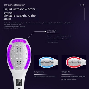 Peine de Masaje Iónico Microeléctrico EMS con Pulverizador y Vibración para el Cuidado del Cabello, Peine Compacto para Meridianos Capilares, para un Cabello Saludable - Product Image 5