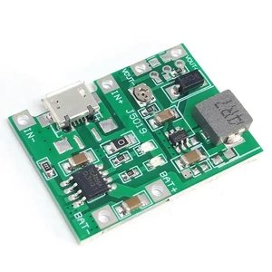 Micro/tipo C <span class=keywords><strong>TP4056</strong></span> 3,7 V 4,2 V 9V 5V <span class=keywords><strong>2A</strong></span> Módulo de aumento ajustable 18650 batería de iones de litio Placa de alimentación de descarga de carga - Product Image 6