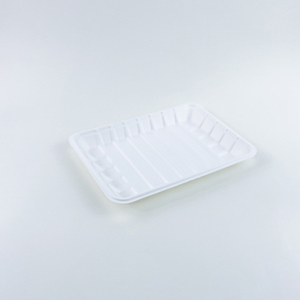 Bandeja Desechable Biodegradable y Compostable de Bagazo de Caña de Azúcar Blanca para Empaque de Frutas, Ideal para Fiestas - Product Image 4