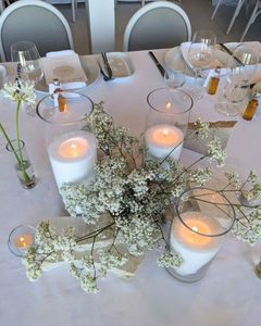 Bougies perlées en cire de sable naturelle, emballées en gros, pour la décoration de mariage - Product Image 1