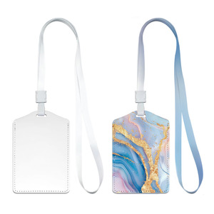 Porta Tarjetas de Identificación de PU Sublimable con Cordón, 3 Colores, Imprimible por una Cara, para Impresión por Transferencia de Calor - Product Image 1