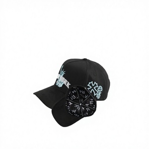 Casquettes de baseball ajustables de haute qualité, marque DX, OEM personnalisées, 5 panneaux, logo brodé 3D, visière incurvée, doublure en satin, sport, mode - Product Image 3