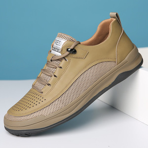 Zapatillas deportivas de malla transpirable para hombre, color gris caqui, con cordones, informales, para caminar y hacer deporte al aire libre - Product Image 2