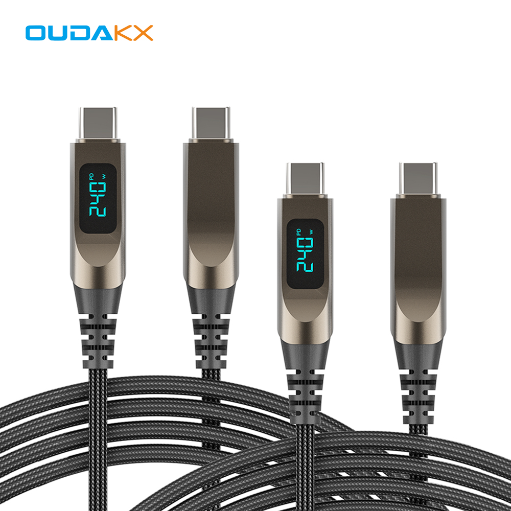 Udakx 240 Вт светодиодный цифровой дисплей экран кабель USB 3,1 поколения 2 высокоскоростной 480 Мбит/с супер быстрый зарядный кабель для передачи данных кабели для планшета