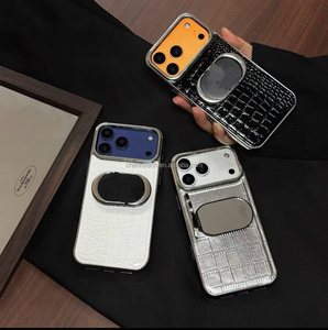 Funda <span class=keywords><strong>de</strong></span> Teléfono <span class=keywords><strong>de</strong></span> Cuero con Diseño Creativo <span class=keywords><strong>de</strong></span> Lujo, Impermeable y Resistente a Golpes, con Espejo <span class=keywords><strong>de</strong></span> Maquillaje <span class=keywords><strong>para</strong></span> 16 17 Pro Max - Product Image 3