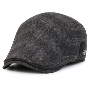 Men's Winter Warm Cotton Cap With Ear Flaps Duckbill Hat Keep Warm Windproof Outdoor Adult Hat Navy Blue - Product Image 5