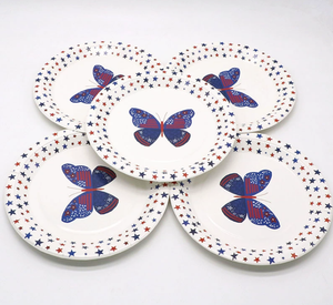 <span class=keywords><strong>Assiettes</strong></span> <span class=keywords><strong>en</strong></span> papier jetables - Écologiques et robustes pour les pique-niques et les fêtes - Product Image 4