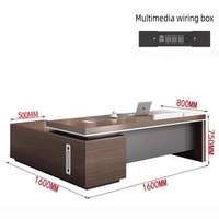 Bureau de direction de luxe, nouveau bureau moderne en bois durable, grande table de conférence