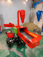 Broyeur de paille diesel, mini hacheuse de fourrage, concasseur de paille pour volailles, animaux, bétail, fabrication d'aliments, déchiqueteuse d'herbe, hacheuse d'ensilage