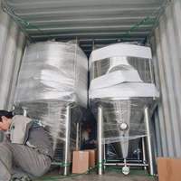 Cuve de Fermentation Conique Personnalisable 7BBL pour Brassage de Bière, Équipement de Fermentation en Acier Inoxydable 304 avec Enveloppe Dimple, En Promotion