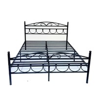 Cadre de lit en métal de style européen, taille Queen, dimensions 160x200cm, structure métallique pour chambre à coucher