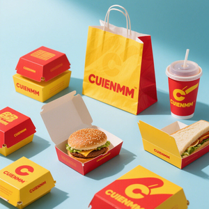 Tùy chỉnh sinh thái thân thiện để đi thức ăn nhanh Hamburger Burger đưa ra Hộp đựng bao bì hộp giấy kraft hộp gà rán - Product Image 4