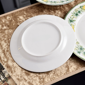 Classic Eco-Friendly Luxury Large Round Bone China Western <b>Plate</b> 8-Inch and 10-Inch Shallow <b>Plate</b> for Presents - Product Image 3