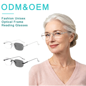 <span class=keywords><strong>Lunettes</strong></span> <span class=keywords><strong>de</strong></span> lecture unisexe 2026 à monture métallique fine et durable avec <span class=keywords><strong>verres</strong></span> multifocaux photochromiques blancs (Argent/Noir) pour toutes les formes <span class=keywords><strong>de</strong></span> visage - Product Image 1