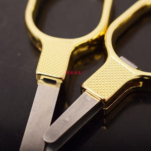 Tijeras de Pesca Plegables BoYuan, Mini Herramienta de Corte de Acero Inoxidable, Mango Dorado Rosa, Equipo Portátil para Exteriores - Product Image 4