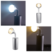 Mini projecteur sans fil 10W alimenté par batterie, rotatif, à attraction magnétique, zoom, éclairage pour fête, mariage, DJ
