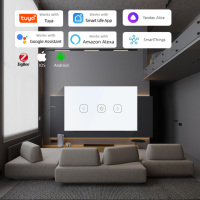 Nouveau design US/AU 118*72mm Module de variateur d'intensité LED étanche avec commande vocale Alexa, compatible Tuya Ewelink WiFi pour mur intelligent
