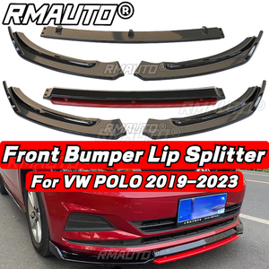 For VW POLO Front Lip Carbon Fiber Bumper <b>Splitter</b> Diffuser Lip Spoiler Bumper Guard Body Kit for Volkswagen VW POLO 2009-2017 - Product Image 3