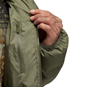 Vestes d'hiver en duvet pour hommes, de haute qualité, sur mesure, couleur olive, coupe ample, fermeture éclair intégrale, veste matelassée chaude pour hommes - Product Image 5