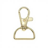 Crochets à fermoir pivotant en alliage de zinc de 20 mm - Boucle de lanière - Clip en forme de D - Porte-clés, design écologique pour l'approvisionnement transfrontalier