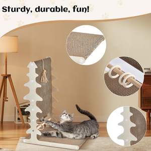 JQ Artistic Wave Shape <span class=keywords><strong>Cat</strong></span> Scratching Board Pad Post Kratzbaum para estética moderna de mascotas - Product Image 6