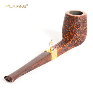 Muxiang Tobacco Pipe Italian Briar Root Burl Straight Type Luxury Business Style Judge Pipe - Product Image 3