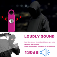 Alarme de sécurité personnelle rechargeable 140db porte-clés alerte de viol de sécurité d'urgence pour les alarmes personnelles d'autodéfense des filles