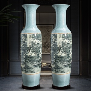 <span class=keywords><strong>Vase</strong></span> <span class=keywords><strong>de</strong></span> grande taille en céramique <span class=keywords><strong>de</strong></span> Jingdezhen, design chinois, Festival Qingming, Shanghe Tu Landing, décoration <span class=keywords><strong>de</strong></span> salon d'hôtel, décoration <span class=keywords><strong>de</strong></span> maison neuve - Product Image 1