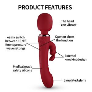 Vibrador de Doble Cabeza Recargable con Triple Estimulación para Punto G y Clítoris, Masajeador Femenino, Juguete Sexual al por Mayor, Personalizable - Product Image 5