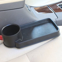 SHUNWEI Business-Style Multifunktions-Autotassenhalter-Tablett aus PP-Polyester in Schwarz, Entworfen für Vordersitz-Getränkehalterung, Organizer für 1-3 Getränke