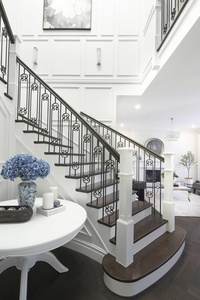 Colonnine <span class=keywords><strong>per</strong></span> Scale <span class=keywords><strong>in</strong></span> Acciaio Nero Opaco, <span class=keywords><strong>Ferro</strong></span> Battuto Moderno Francese <span class=keywords><strong>per</strong></span> Esterni, <span class=keywords><strong>per</strong></span> Scale di Ville e <span class=keywords><strong>Balconi</strong></span>, Senza Necessità di Staffe - Product Image 4