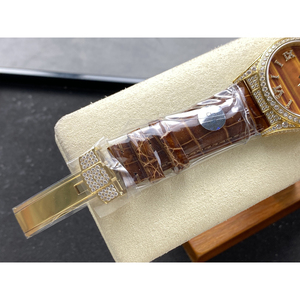 Reloj de pulsera con bisel de diamante de 26mm de diámetro para hombre, caja de aleación de diseñador, reloj de negocios mecánico multifuncional completamente automático - Product Image 3