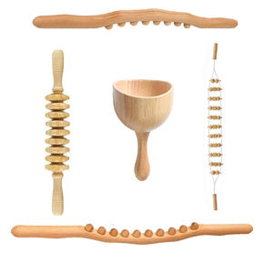 Ensemble de masseur en bois pour <span class=keywords><strong>le</strong></span> cou, <span class=keywords><strong>le</strong></span> dos, les jambes, rouleau de massage en bois pour la <span class=keywords><strong>relaxation</strong></span> du corps, vente chaude - Product Image 3