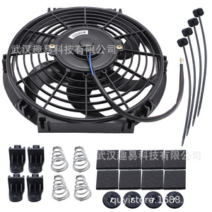พัดลมคอนเดนเซอร์ใบพัดโค้ง 6 ใบ ขนาด 10 นิ้ว 12V 80W สำหรับอุปกรณ์ทำความเย็น ปรับแต่งรถยนต์ - Product Image 3