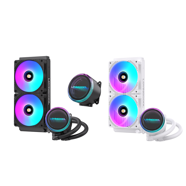 Lovingcool ARGB PWM Fan 240mm AIO Liquid CPU Cooler Compatible Intel/AM4/AM5/2011 High-Performance RGB Water Cooling