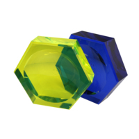 4x4 pouces 6x6 pouces 8x8 pouces vert néon AVF bol à noix en acrylique de luxe plat à bonbons en acrylique décor carré comptoir en plexiglas plateau à bonbons