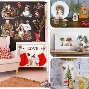 Transferts d'hiver personnalisés pour meubles, transferts à frotter pour l'hiver, autocollants, bonhomme de neige, gnome, décalcomanies pour l'artisanat DIY, maison (vacances mignonnes) - Product Image 6